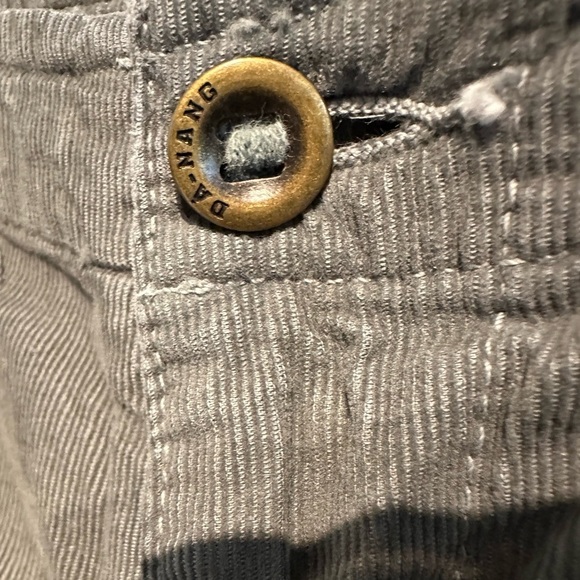 Da-Nang Women's Cargo Pants in Gray with Brown Details - Picture 15 of 16